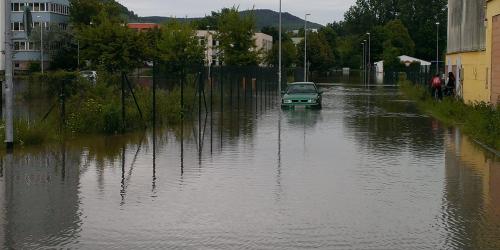 Hochwasser 2013 Gewerbegebiet Göschwitz